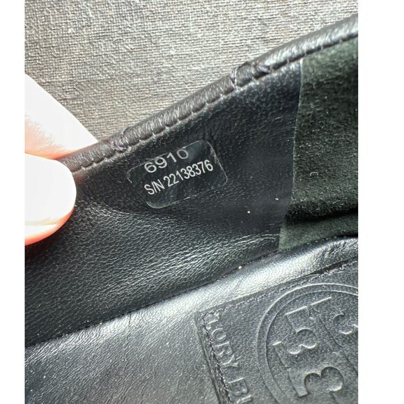 Tory Burch Black & Gold Quilted Ballet Flats Women's Size 10 Old Money Luxury - Picture 5 of 11